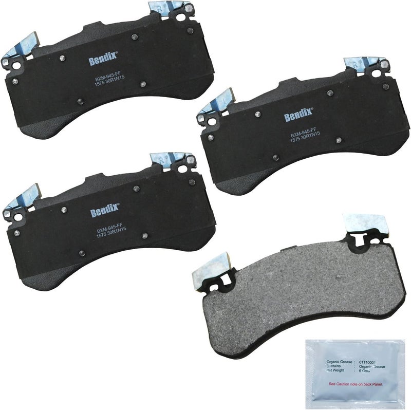 Bendix Priority1 CFM1575 Semi-Metallic Front Brake Pads for Audi A8 Quattro 2015-2012, S6 2018-2013, S7 2018-2013, S8 2018-2013 - Image 1